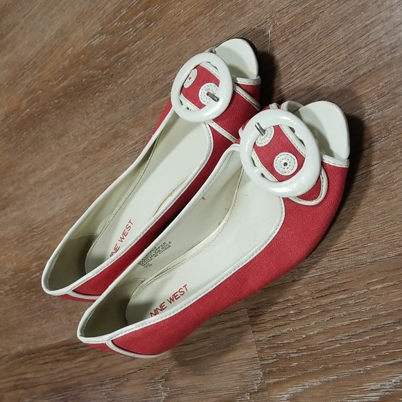 Nine West Shoes - (7M) Nine West Canvas Buckle Accent Office Workwear Casual Sailor Nautical